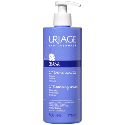 Crème lavante sans savon Uriage pour visage, corps et cuir chevelu (500 ml)