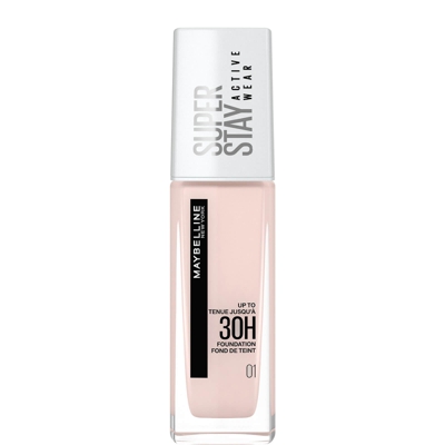 Maybelline Superstay Active Wear Full Coverage 30 Hour Long-Lasting Liquid Foundation 30ml (Various Shades) - 01 Alabaster