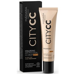 CC Crème Hyaluronique Antipollution SPF 15 MÁDARA - Beige moyen 40 ml características