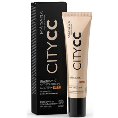 CC Crème Hyaluronique Antipollution SPF 15 MÁDARA - Beige moyen 40 ml