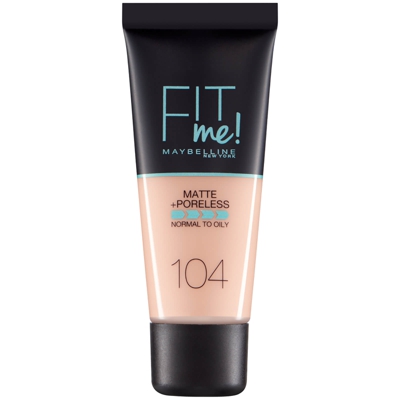 Fit Me! Maybelline Fond de Teint Matte + Poreless 30 ml (différentes teintes disponibles) - 104 Soft Ivory
