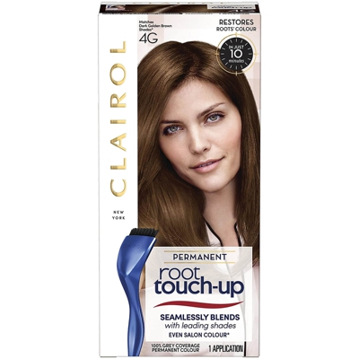 Clairol Root Touch-Up Permanent Hair Dye Long-lasting Intensifying Colour with Full Coverage 30ml (Various Shades) - 4G Dark Golden Brown