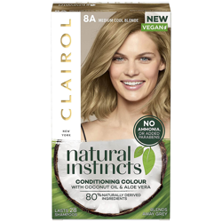 Clairol Natural Instincts Semi-Permanent No Ammonia Vegan Hair Dye 177ml (Various Shades) - 8A Medium Cool Blonde precio