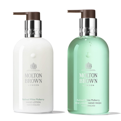 Molton Brown Refined White Mulberry Fine Liquid Hand Wash and Lotion Bundle
