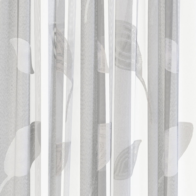 Voilage rayé avec feuille grande largeur