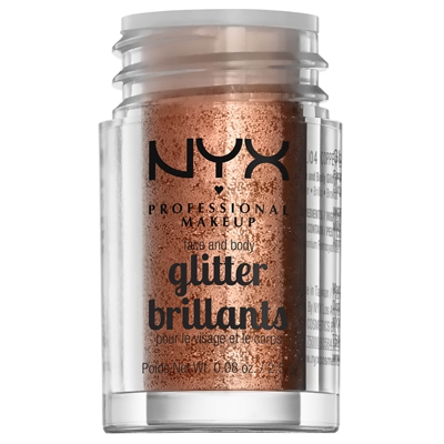 NYX Professional Makeup Face & Body Glitter (Various Shades) - Copper