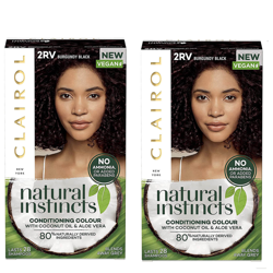 Clairol Natural Instincts Semi-Permanent No Ammonia Vegan Hair Dye Duo (Various Shades) - 2Rv Burgundy Black precio