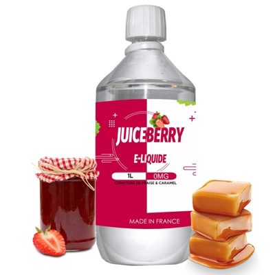 E liquide Juice Berry - 1 l - 50/50 PG/VG - 1 000 ML - Confiture de fraise caramel