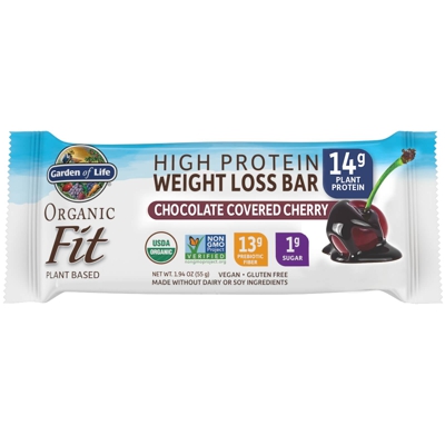 Barres Protéinées Organic Fit - Cerise Enrobée de Chocolat - 12 Barres