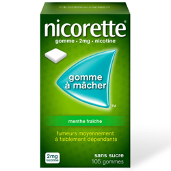 Nicorette® menthe fraiche s/s 2 mg características