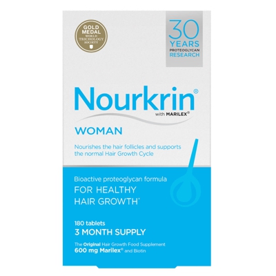 Compléments alimentaires soins de cheveux Nourkrin Woman - 3 mois (180 cachets)