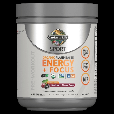 Poudre Énergie Sport Organic Plant-Based - Mûre et Cerise Sans Sucre - 231g