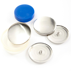 Bouton à recouvrir métal argent características