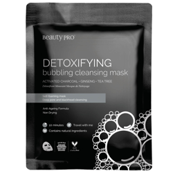 Masque-Tissu Nettoyant Moussant Détoxifiant au Charbon Actif BeautyPro características