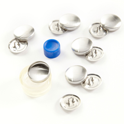 Bouton à recouvrir métal argent en oferta