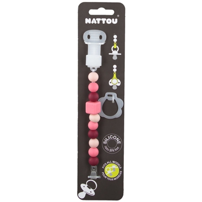 Nattou® Lapidou Attache-sucette Corail