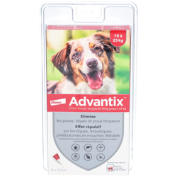 Advantix Chien moyen de 10 kg - 25 kg características