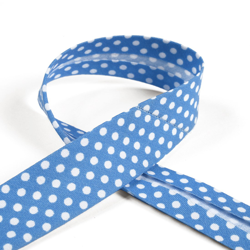 Biais à pois bleu 20 mm características