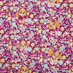 Tissu coton pat' patrouille Stella rose precio