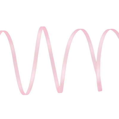 Ruban satin double face 3 mm rose clair