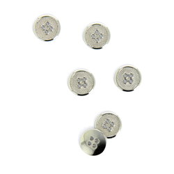 Boutons métal argentés 11 mm características