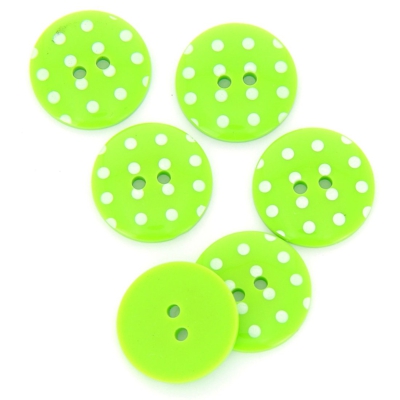 Bouton à pois vert vert 23 mm