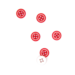 Boutons rouge et blanc 10 mm en oferta