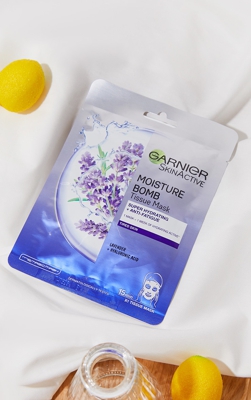 Garnier - Masque tissu Hydra Bomb à la lavande, Violet