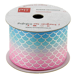 Bobine ruban gros grain écailles 38 mm en oferta