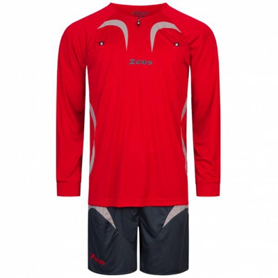Zeus Hommes Arbitre Ensemble Maillot avec short Rouge