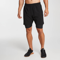 Short D'entraînement 2-En-1 Essentials De MP Pour Homme - Noir - XXXL características