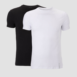 MP Men's Luxe Classic Crew T-Shirt - Black/White (2 Pack) - XS precio