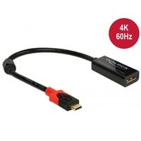 63928 câble vidéo et adaptateur 0,2 m USB Type-C DisplayPort 20 pin Noir, Rouge