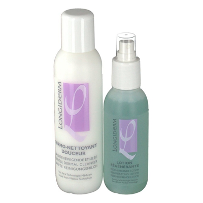 LONGiDERM Coffret Duo Complexe Dermo-nettoyant douceur + Lotion régénérante
