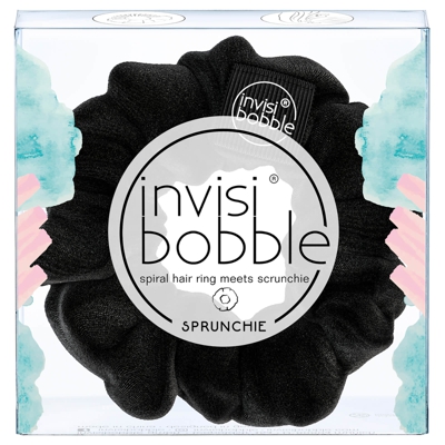 Anneau Scrunchie en spirale pour cheveux invisibobble Sprunchie - True Black (noir véritable)