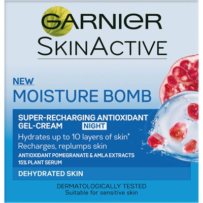 Gel-crème de nuit Super Ressourçant Hydra Bomb de Garnier (50 ml)