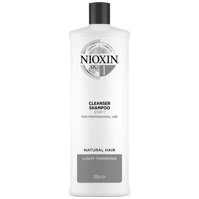 NIOXIN 3-Part System 1 Cleanser Shampoo for Natural Hair with Light Thinning 1000ml