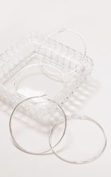 Lot de créoles argentées variées, Argenté en oferta