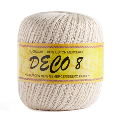 Pelote 100 gr coton a crocheter ecru