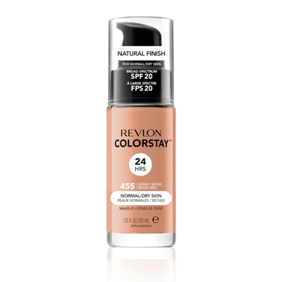 Fond de Teint Revlon Colorstay Make-Up Foundation pour Peaux Normales / Sèches (Divers Shades) - Honey Beige