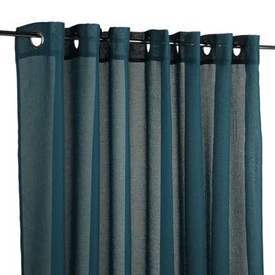 Voilage uni bleu pétrole