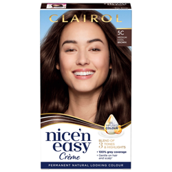 Clairol Nice' n Easy Crème Natural Looking Oil Infused Permanent Hair Dye 177ml (Various Shades) - 5C Medium Cool Brown en oferta