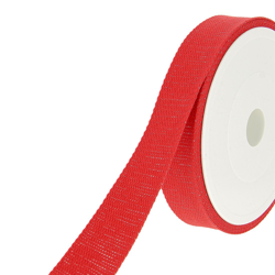Sangle coton rouge argenté 30 mm en oferta