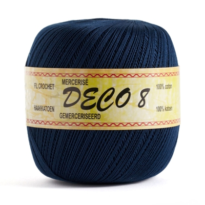 Pelote de fil à crocheter Déco8 - Bleu