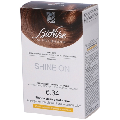BioNike Shine ON Soin colorant capillaire 6.34 Blond foncé doré cuivre