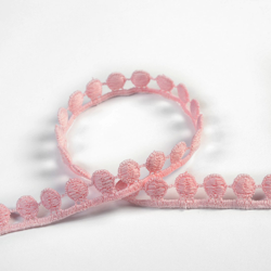 Ruban guipure 10 mm rose en oferta