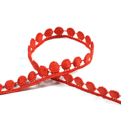 Ruban guipure 10 mm rouge características