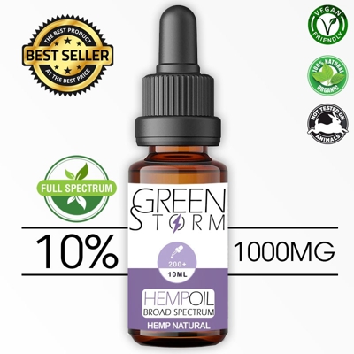 Huile de Chanvre BIO  Broad Spectrum 10% 1000 mg 10 ml saveur Hemp Natural