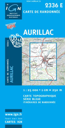 Carte de randonnée : Aurillac (Série Bleue) características