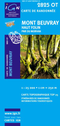 IGN Karte, Carte de randonnée (et plein air) Mont Beuvray en oferta